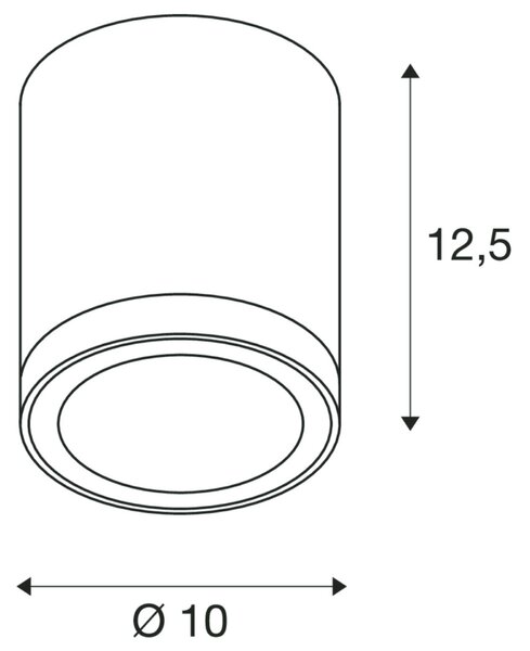 BIG WHITE SLV ENOLA ROUND M Outdoor, stropní LED svítidlo, antracitové 1003427