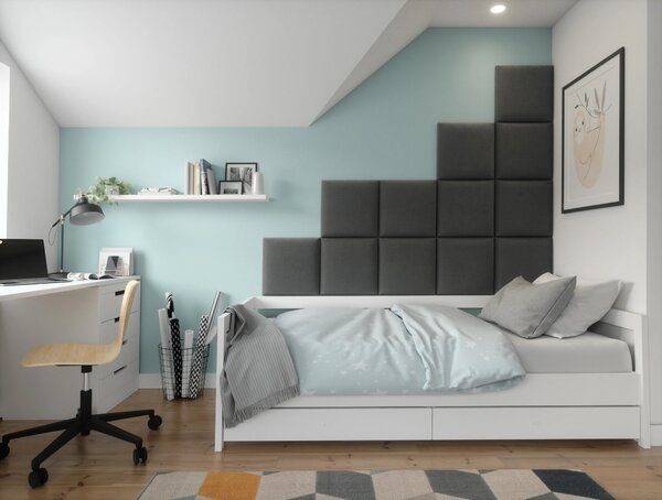 Set čalouněných panelů na zeď 200x160 VALERIO - tmavě šedý
