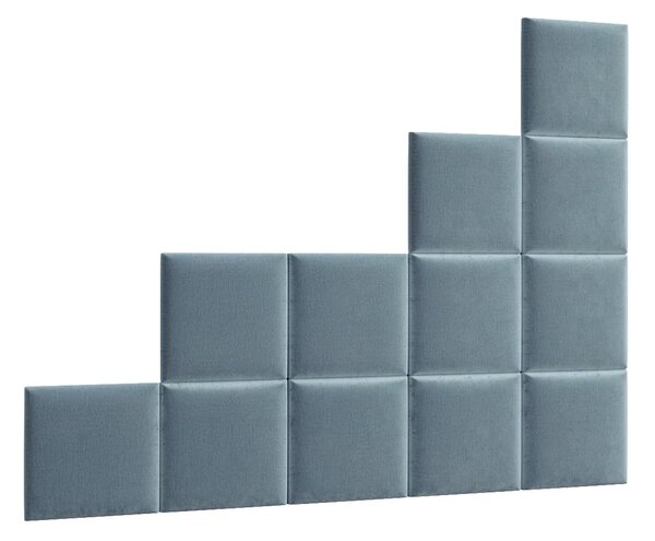 Set čalouněných panelů na zeď 200x160 VALERIO - světle modrý