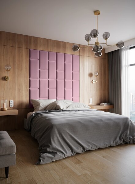 Set panelů na zeď 180x180 VALERIO - růžový