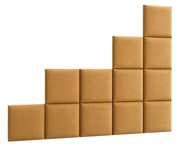 Set čalouněných panelů na zeď 200x160 VALERIO - hořčicový