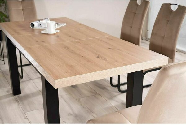 Signal Jídelní rozkládací stůl Presto 140/218 cm dub Artisan/černý