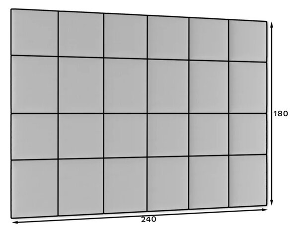 Set čalouněných panelů na zeď 240x180 VALERIO - růžový