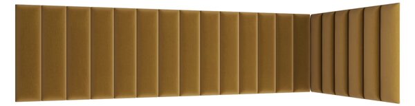 Set čalouněných panelů 210x90x60 VALERIO - hořčicový