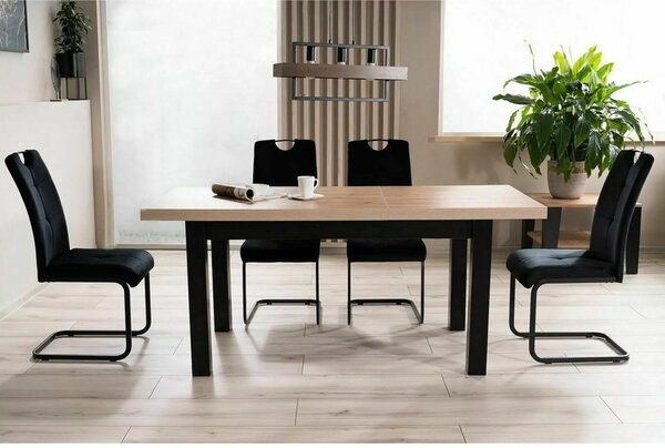 Signal Jídelní rozkládací stůl Presto 140/218 cm dub Artisan/černý