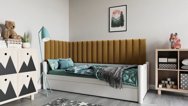 Set čalouněných panelů 210x90x60 VALERIO - hořčicový