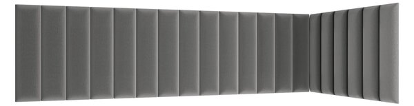 Set čalouněných panelů 210x90x60 VALERIO - šedý
