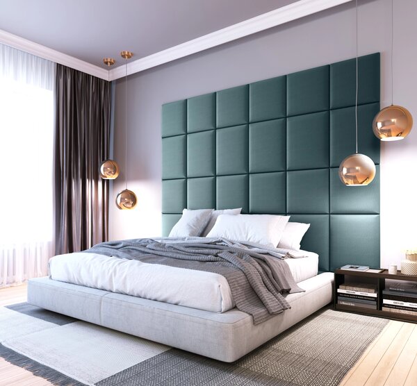 Set čalouněných panelů na zeď 240x180 VALERIO - světle modrý