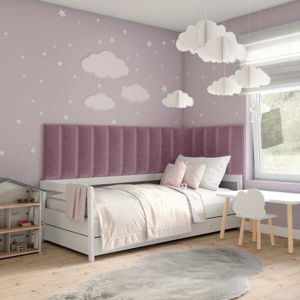 Set čalouněných nástěnných panelů 300x60 VALERIO - růžový