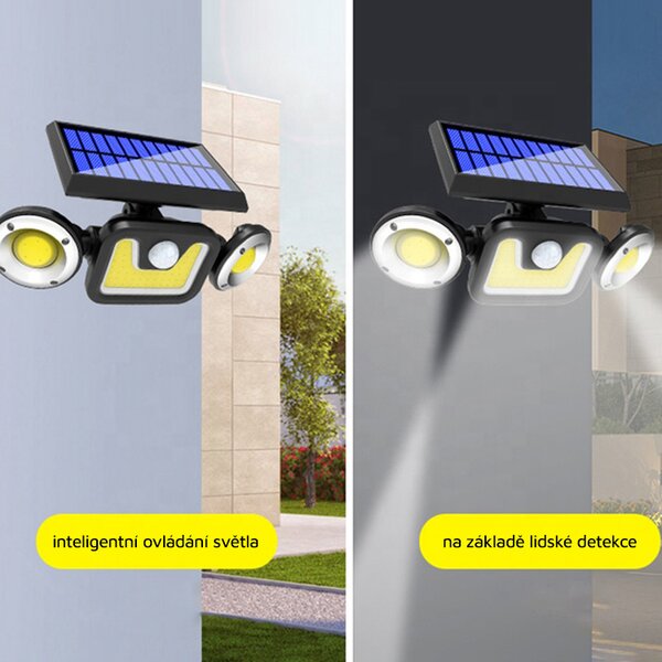LEDSolar 83 COB venkovní světlo, bezdrátové, 5W, studené sv