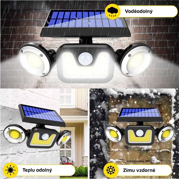 LEDSolar 83 COB venkovní světlo, bezdrátové, 5W, studené sv