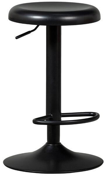 WOOOD Černá kovová barová židle Newton 61-81 cm