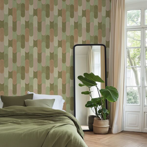 Tapety Geometrický vzor se zaoblenými svislými tvary, Tapety abstraktní, a01235 : uwalls.cz