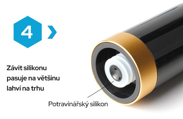 Elektrická vakuová zátka na víno černá VACU