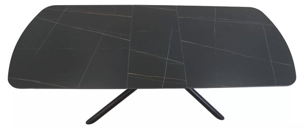 Signal Jídelní rozkládací stůl Vector 160/200 cm keramika černý