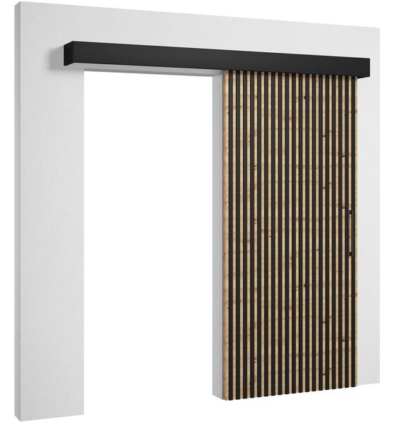 Designové poduvné dveře SEREN 1 - černé / hnědé