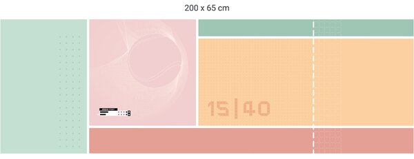 FUGU Ochranná tapeta za postel Tenis - Break Point růžová Varianta ochrany zdi: Delší strana postele 200x65 cm