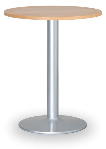 Konferenční stolek FILIP II, průměr 80 cm, šedá podnož, buk