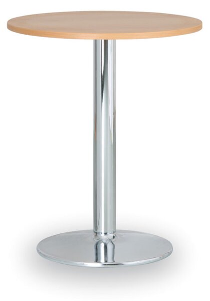Konferenční stolek FILIP II, průměr 80 cm, chromovaná podnož, buk