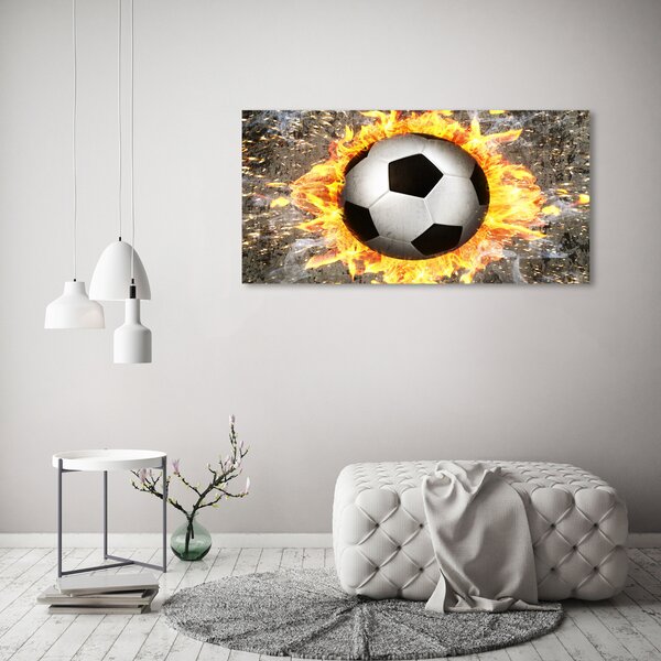 Foto obraz na plátně Hořící fotbalový míč oc-73632550