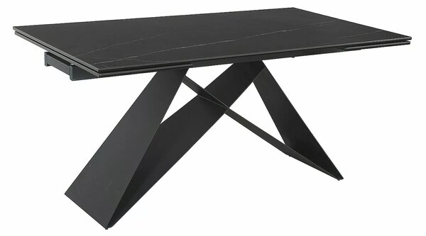 Signal Jídelní rozkládací stůl Westin 160/240 cm keramika černý/černý mramor