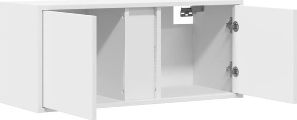 VidaXL Nástěnná TV skříňka s LED osvětlením 80 x 31 x 35 cm [852257] Barva: Černá