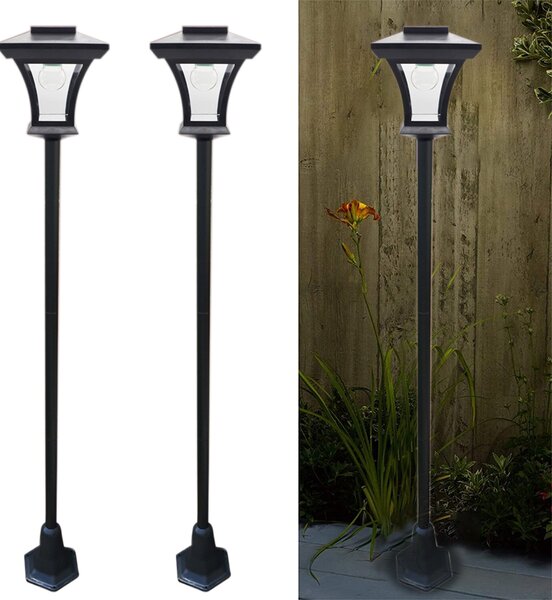 LEDSolar hliníková lucerna stojací, se senzorem, bezdrátové, iPRO, 20W, studená barva