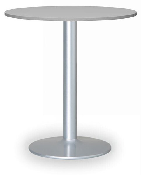 Konferenční stolek FILIP II, průměr 80 cm, šedá podnož, šedá