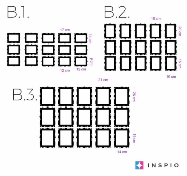 INSPIO - výroba dárků a dekorací - Samolepka na zeď - Rámečky pro fotky