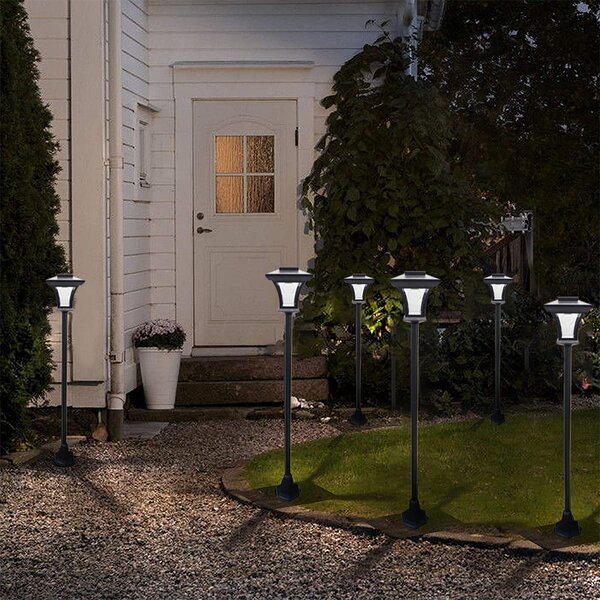 LEDSolar hliníková lucerna stojací, se senzorem, bezdrátové, iPRO, 20W, studená barva