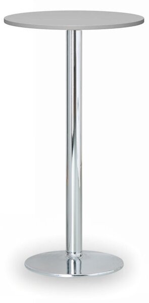 Koktejlový stůl OLYMPO II, průměr 600 mm, chromovaná podnož, deska šedá