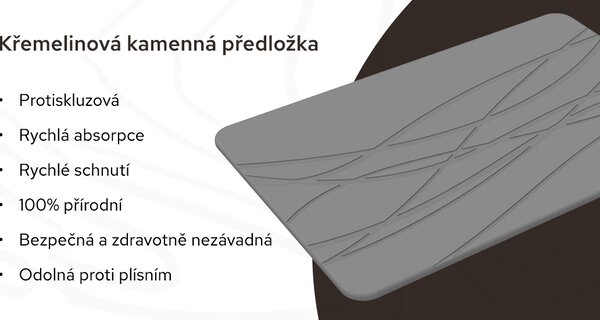 Křemelinová předložka do koupelny NG 60x39