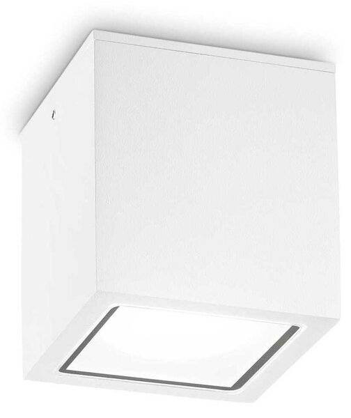 Venkovní stropní přisazené svítidlo Ideal Lux TECHO PL1 BIG BIANCO 251523 GU10 1x20W IP54 15cm bílé
