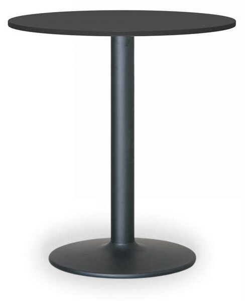 Konferenční stolek FILIP II, průměr 80 cm, černá podnož, grafit