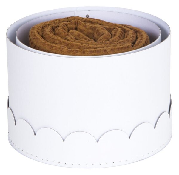 Bílé kartonové úložné boxy v sadě 2 ks s víkem ø 26x17,5 cm Wilma Paper Laminate – Bigso