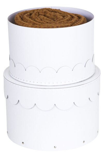 Bílé kartonové úložné boxy v sadě 2 ks s víkem ø 26x17,5 cm Wilma Paper Laminate – Bigso