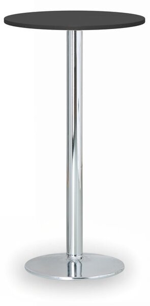 Koktejlový stůl OLYMPO II, průměr 600 mm, chromovaná podnož, deska grafit