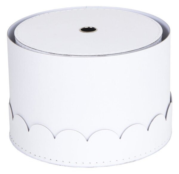 Bílé kartonové úložné boxy v sadě 2 ks s víkem ø 26x17,5 cm Wilma Paper Laminate – Bigso