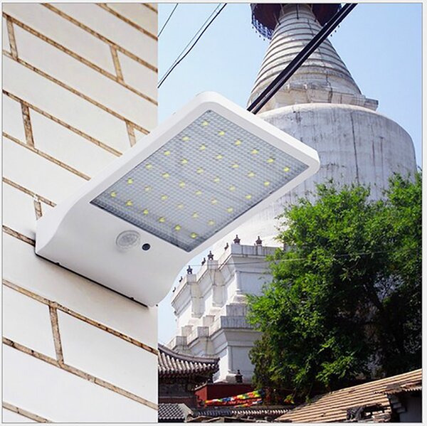 LEDSolar 36 nástěnná lampa s vysunutím bílá, se sensorem, bezdrátové, 2,5 W, studená barva
