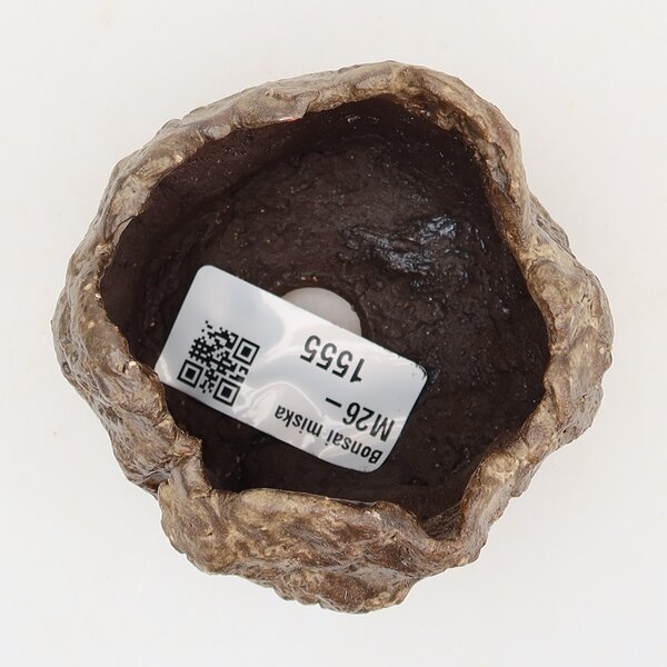 E-bonsai Keramická Skořápka 5,5 x 5,5 x 6 cm hnědá