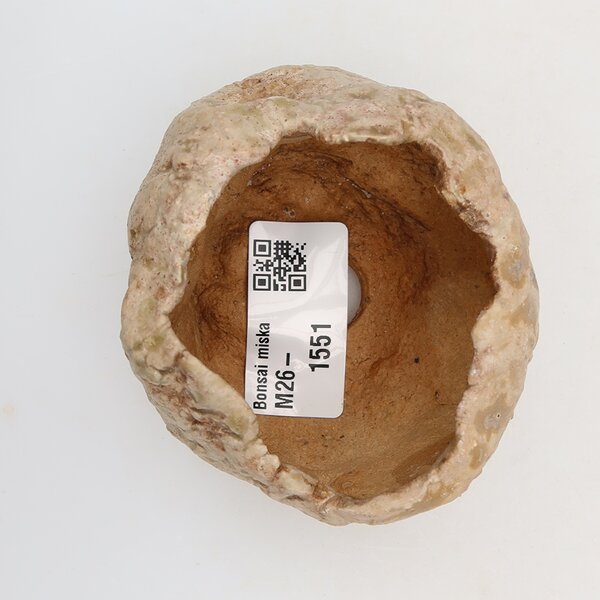 E-bonsai Keramická Skořápka 5,5 x 5 x 5,5 cm béžovohnědá