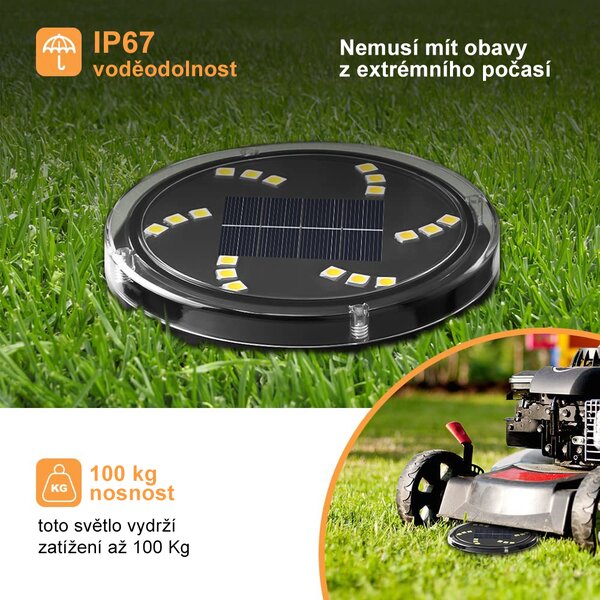 LEDsolar venkovní světlo k zapíchnutí Star 8 ks, 18 LED, bezdrátové, iPRO, 1W, teplá barva