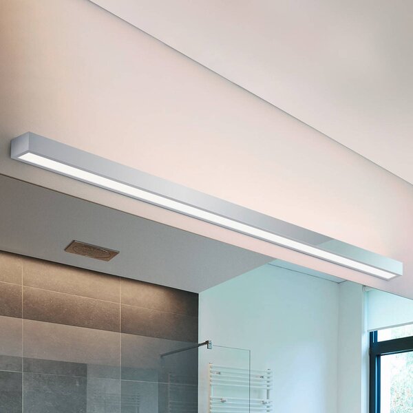Helestra Theia – LED svítidlo nad zrcadlo, 120 cm, Chrom / stříbro, Koupelna, kov, Moderní