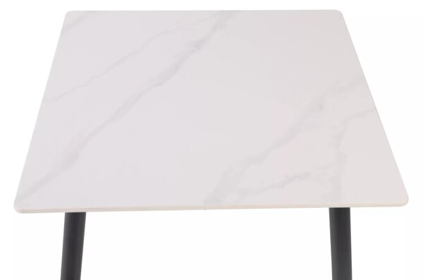 Signal Jídelní stůl Rion 80 cm keramika bílý mramor/černý