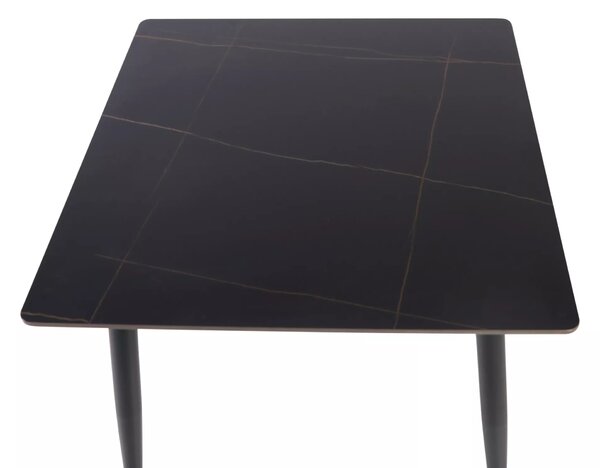 Signal Jídelní stůl Rion 80 cm keramika černý mramor/černý