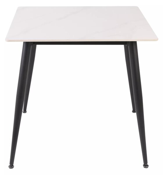 Signal Jídelní stůl Rion 80 cm keramika bílý mramor/černý