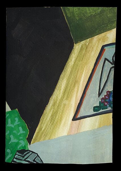 Ručně malovaný obraz od Jan Pollo Lichtenberg - "A Day in The Life", rozměr: 14 x 21 cm