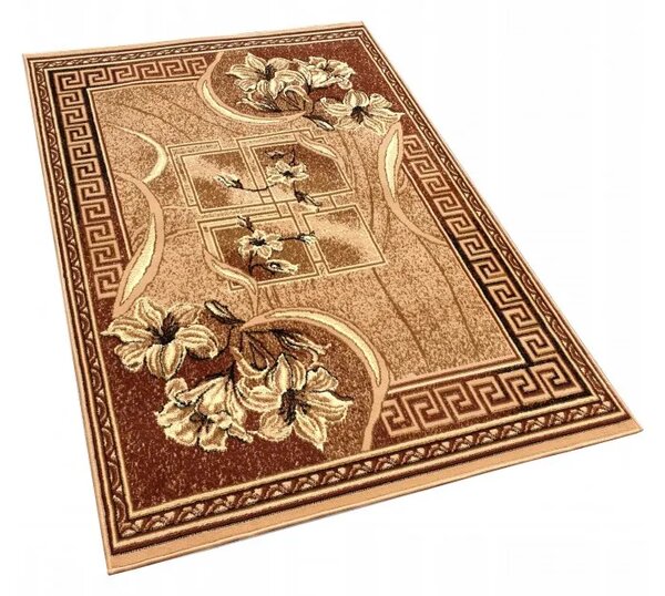 Vzorovaný koberec 50x90 cm LUKEN - béžový / hnědý