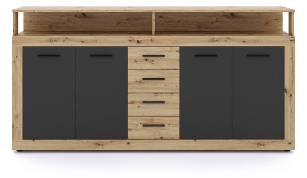 Vivaldi Komoda Luna 190 cm dub Artisan/černá