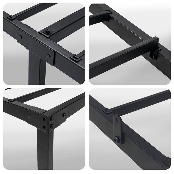 Ak furniture Skládací kovový rám postele Lowa 90x200 černý